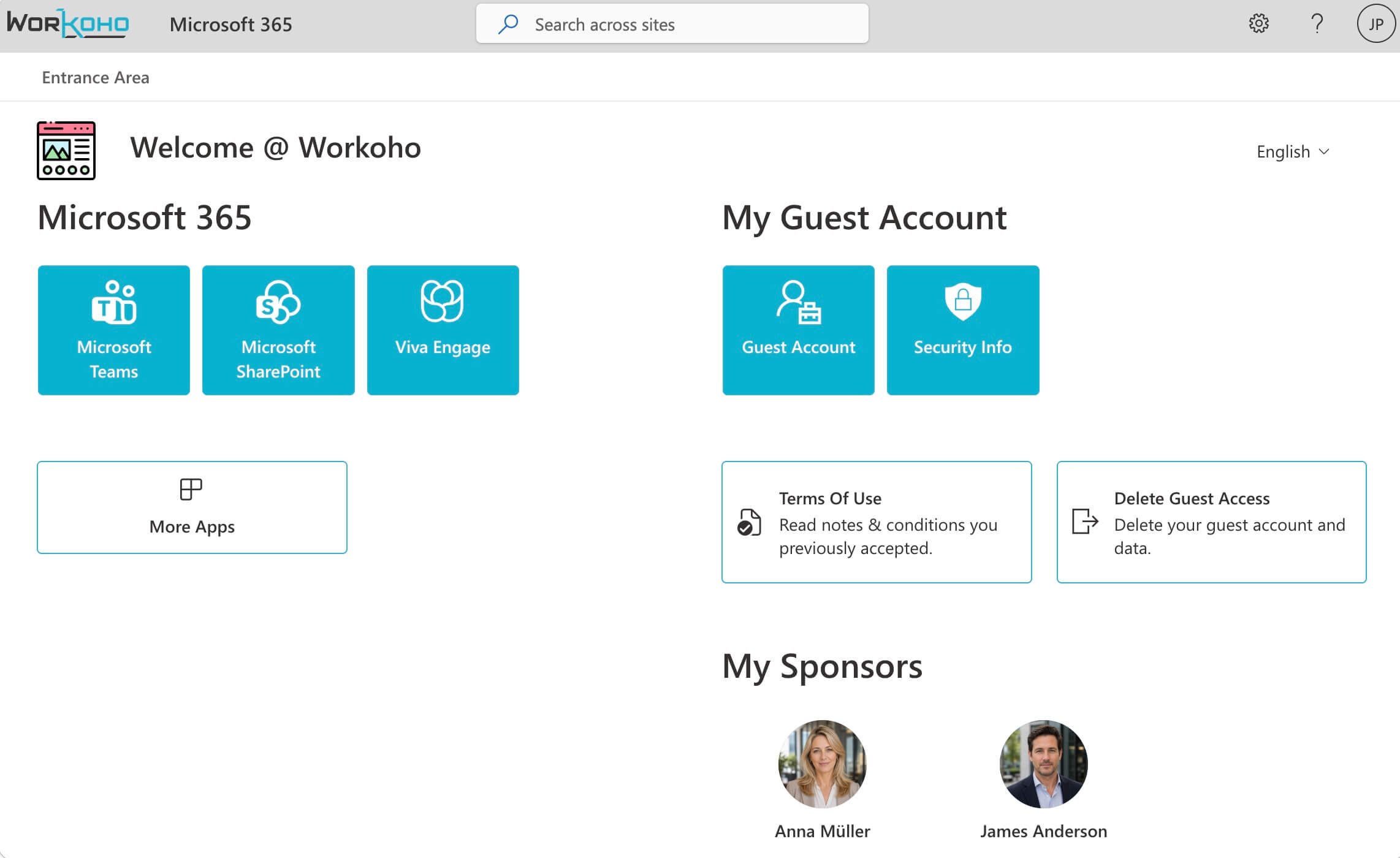 Landing page example screenshot.